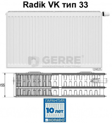 Стальной панельный радиатор Korado Radik VK 33-3260 