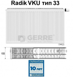 Стальной панельный радиатор Korado Radik VKU 33-6060 