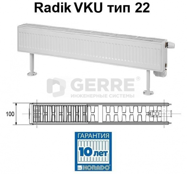 Стальной панельный радиатор Korado Radik VKU 22-2180, арт. 22020180-4PS0010 RADIK VKU