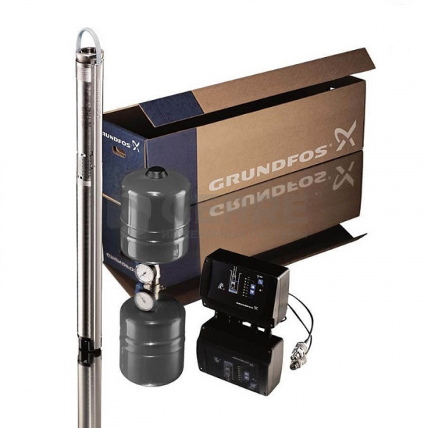 Комплект для поддержания постоянного давления с насосом Grundfos SQE 3-105 с кабелем 80 м Скважинные насосы Grundfos 