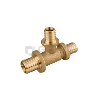 Тройник редукционный под натяжное кольцо 18х2/18х2/14x2 латунный Фитинги и комплектующие для труб из сшитого полиэтилена KAN-therm (Польша)