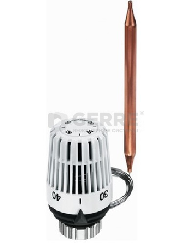Термостатическая головка Heimeier К, с накладным датчиком, длина трубки 2 м, диапазон 10°C - 40°C, белая Термостатические головки Heimeier (Германия)