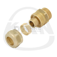 Соединитель латунный свинчиваемый с резьбой внутренней, 18 х 2,5 G1/2 