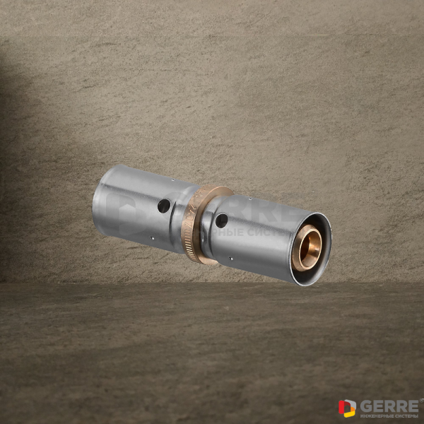 Прессовая муфта 16 x 2.2 мм x 16 x 2.2 мм Фитинги и комплектующие для труб из сшитого полиэтилена Oventrop (Германия)