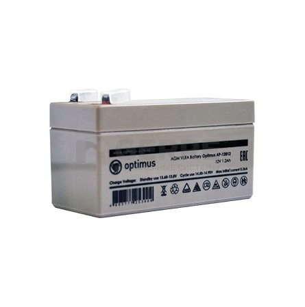 Аккумулятор резервного питания, Optimus OP12012, 1.2 A/h Термостаты и контроллеры ZONT 