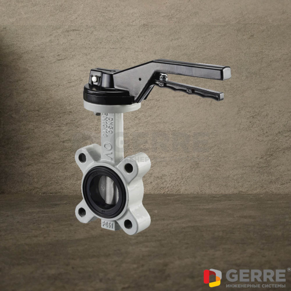 Межфланцевый дисковый поворотный затвор с резьбовыми проушинами, Ду 150 Oventrop