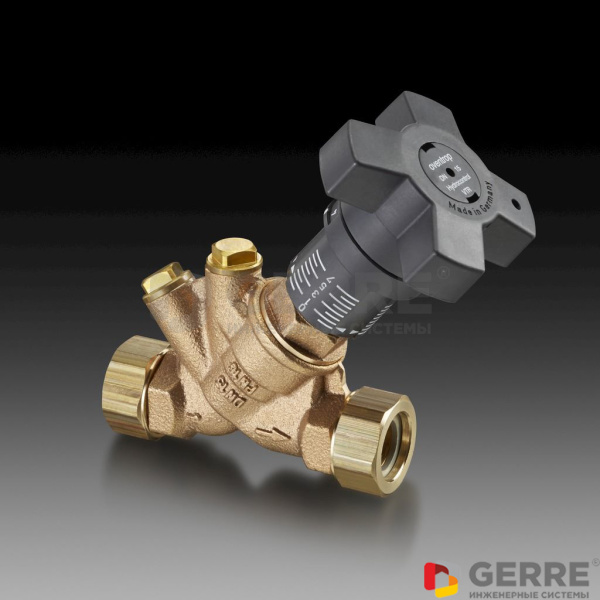 Регулирующий вентиль Hydrocontrol VTR Ду15, 3/4"НР, бронза, c заглушками Oventrop