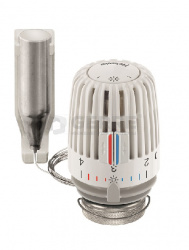 Термостатическая головка Heimeier К, с дистанционным датчиком, настройка 1-5, 6-27°C, длина трубки 1.25 м, белая 