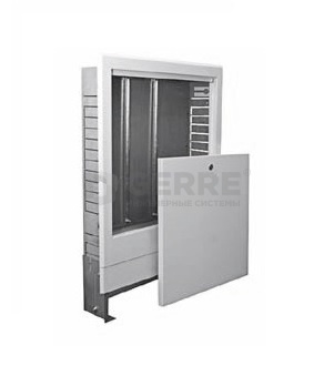 KAN-therm шкафчик встраиваемый SWPS-4, до 2 отводов, с эмалированной рамкой для коллекторной группы, с изгибом кромки рамки под углом 45° Комплектующие для теплых полов KAN-therm (Польша)