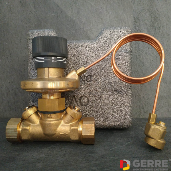 Регулятор перепада давления „Hycocon DTZ“ 50-300мбар, DN25, 1 1/4 "НР Oventrop