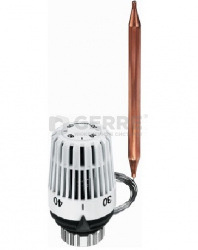 Термостатическая головка Heimeier К, с погружным датчиком, длина трубки 2 м, диапазон 20°C - 70°C, белая 