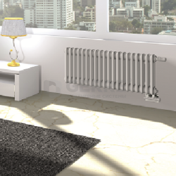 Радиатор стальной трубчатый Irsap TESI, высота 365, 3 трубки, 44 секции, подключение Т02, цвет прозрачный лак 