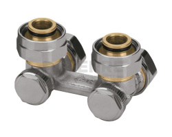 Узел нижнего подключения радиаторов Heimeier Vecotec угловой G3/4&quot;, наружная резьба 