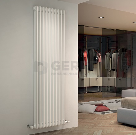Радиатор стальной трубчатый Irsap TESI, высота 2000, 3 трубки, 24 секции, подключение Т25, цвет белый  Стальные трубчатые радиаторы Irsap Tesi (Италия)