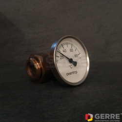 Монтажное шасси термометра Ду20, 1&quot;, с термометром (20-80 C) 