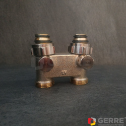 Перепускной узел 3/4&quot;НГx3/4&quot;НР,  никелированный 