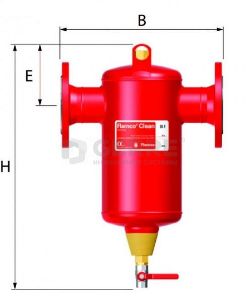 Сепаратор шлама стальной Flamco Clean 50 F фланцевое соединение Сепараторы шлама Flamco (Нидерланды)