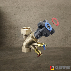 Регулирующий вентиль Hydrocontrol VTR Ду40,1 1/2&quot;ВР, бронза, c 2 ниппелями КИП 