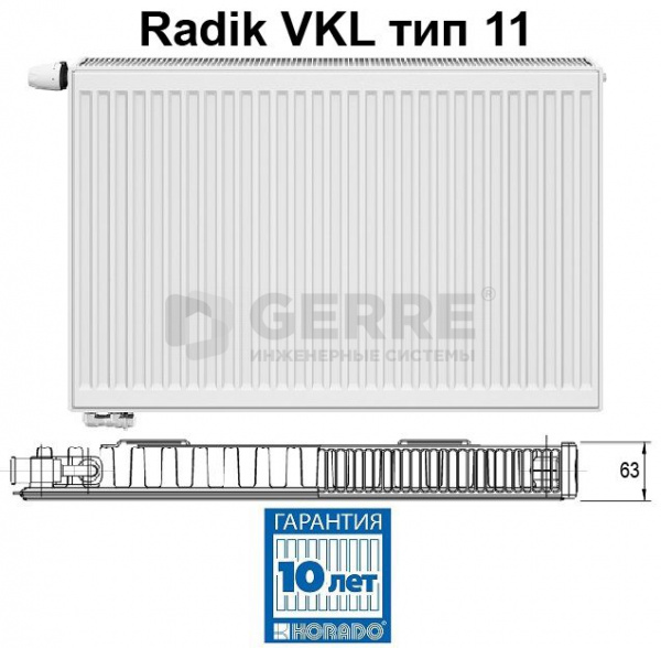 Стальной панельный радиатор Korado Radik VKL 11-4180 RADIK VKL