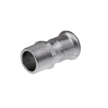 Соединитель с наружной резьбой Inox press 15×R¾ мм Фитинги и комплектующие для нержавеющих труб KAN-therm (Польша)