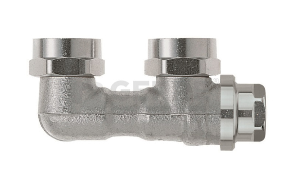 Узел нижнего подключения радиаторов Heimeier Vekolux угловой G3/4", наружная резьба, для однотрубных систем Арматура для нижнего подключения Heimeier