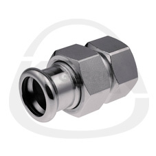 Соединитель разъемный с внутренней резьбой press, 15 x Rp½ Фитинги и комплектующие для оцинкованных труб KAN-therm (Польша)