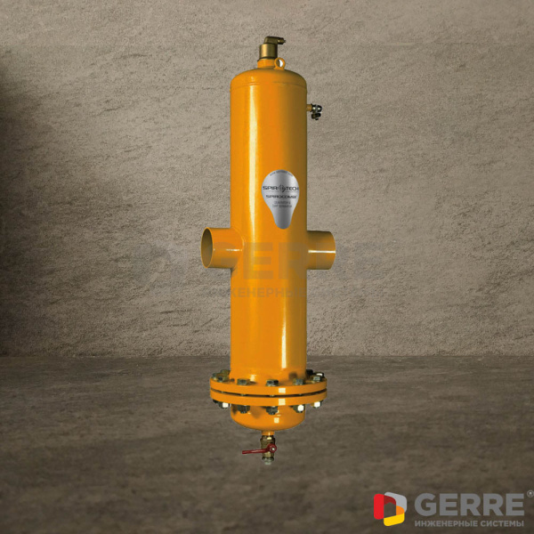 Сепаратор микропузырьков и шлама Spiroterm Spirocombi Hi-flow / разъемный корпус / DN 80 под сварку SpiroCombi