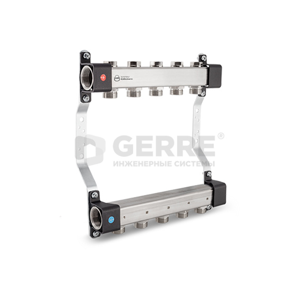 Коллекторная группа InoxFlow на 3 отвода с регулирующими вентилями (серия UVN) Коллекторные группы KAN-therm