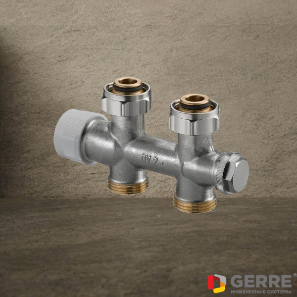 Multiblock T присоединительная арматура 3/4"НГ x 3/4"НР, латунь, проходной Multiflex