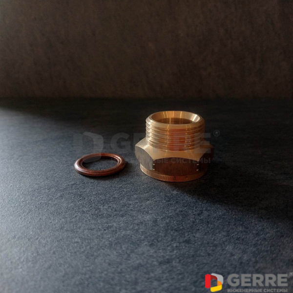 Cofit S переход бронза, без покрытия, G 1 1/4"ВРx G 1 1/4" НР Oventrop