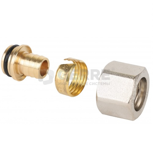 Фитинг обжимной для полиэтиленовой и металполимерной трубы (евроконус) MVI 1/2"x16x2,2 PEX Запорная арматура MVI