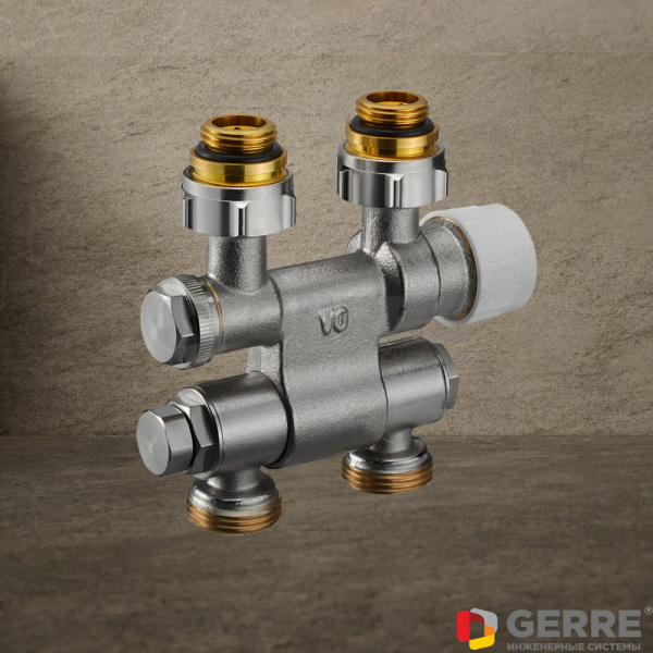 Multiblock TF присоединительный узел 1/2"НГ x 3/4"НР, латунь,поворотный Multiflex