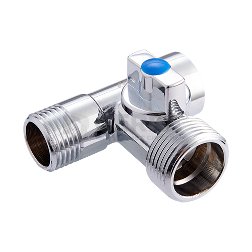 Кран-тройник для подключения сантехнических приборов MVI 1/2"x3/4"x1/2" внутренняя-наружная-наружная Запорная арматура MVI