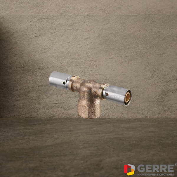 Cofit P-прессовый тройник-переход 40 хRp 1 х 40мм, артикул 1513655 Oventrop