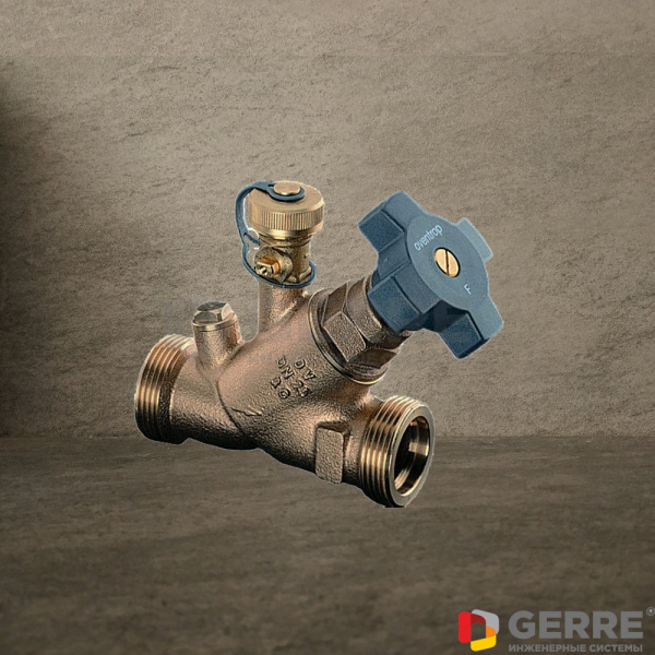 Вентиль свободного потока "Aquastrom"(F) бронза, Ду 32, G 1 1/2" x G 1 1/2" со сливным штуцером Вентили Aquastrom