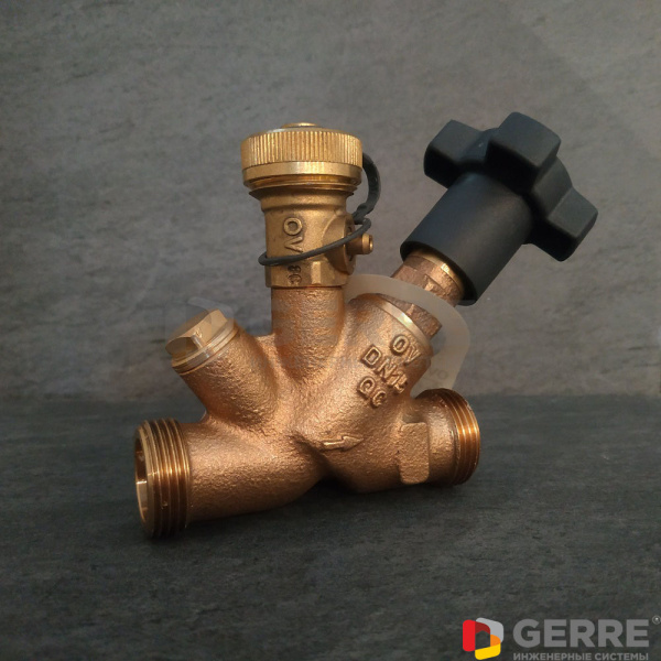 Вентиль Aquastrom KFR Ду15, G 3/4" x G 3/4", со спускным штуцером Oventrop