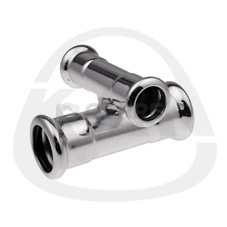 Крестовина 90° проходная press, 22 x 18 x 22 x 18 