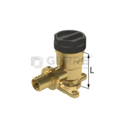 Отвод фиксируемый латунный UltraLine - 20 PB Rp1/2&quot; удлиненный, L = 52,5 мм с РВ 