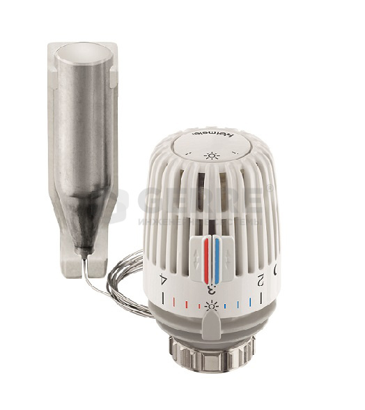 Термостатическая головка Heimeier К, с дистанционным датчиком, длина трубки 10.0 м, белая 6-27°C, настройка 1-5 Термостатические головки Heimeier (Германия)