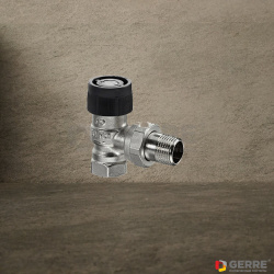 Вентиль "А" для термостатов М 30х1,5, угловой Ду 10 ⅜" 