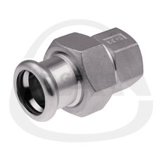 Соединитель разъемный с внутренней резьбой press для нержавеющей трубы, 22 x Rp¾ Фитинги и комплектующие для нержавеющих труб KAN-therm (Польша)