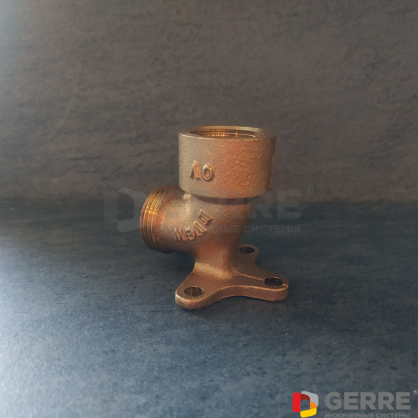 Cofit S настненная шайба, отвод с креплением бронза, G 3/4"НР x Rp 1/2" Фитинги для труб Copipe Oventrop
