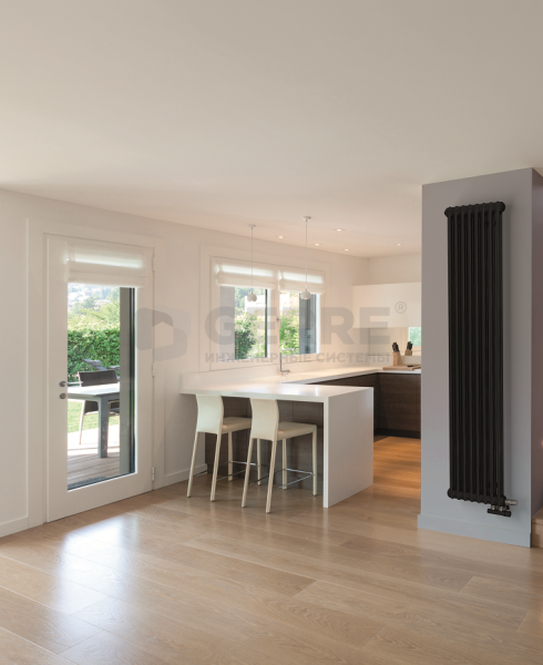 Радиатор стальной трубчатый Irsap TESI, высота 1800, 2 трубки, 10 секций, подключение Т30, цвет черный (новый арт. RR218001010A430N) Стальные трубчатые радиаторы Irsap Tesi (Италия)