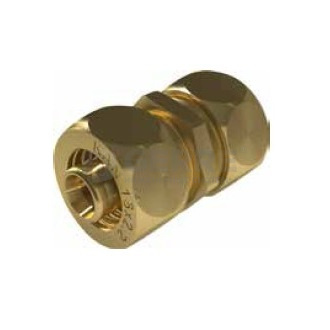 Соединитель двухсторонний латунный свинчиваемый UltraLine - 16 Система KAN-therm UltraLine