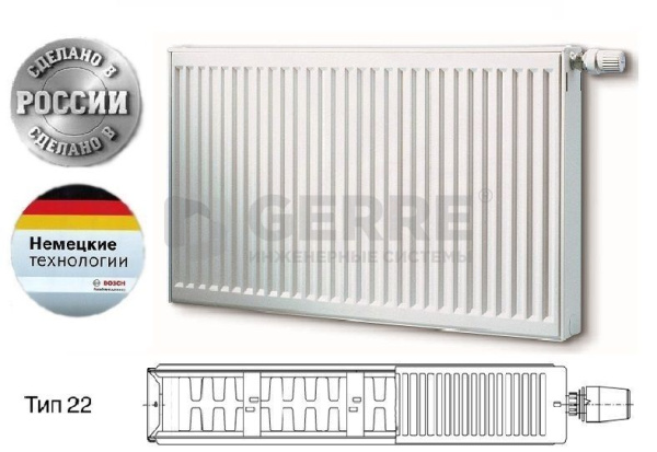 Стальной панельный радиатор Buderus Logatrend VK-Profil 22/300/800 Buderus logatrend VK-Profil тип 22