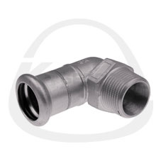 Отвод с наружной резьбой press, для нержавеющей трубы, 42 x R1½ Фитинги и комплектующие для нержавеющих труб KAN-therm (Польша)