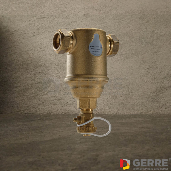 Сепаратор шлама Spirotrap 1 1/4" / 110°С/ латунь SpiroTrapHome