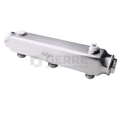 Коллектор из нержавеющей стали MVI, м\ц 100мм, 1 1/4&quot;x1/2&quot;, 2 выхода 