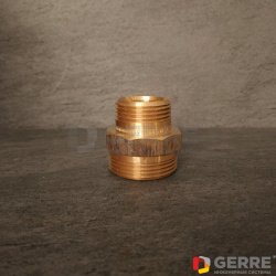 Cofit S двойной ниппель редукционный, бронза, G 1 1/4&quot;НР x G 1&quot; НР 