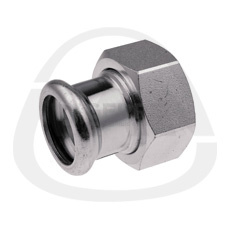 Соединитель press с накидной гайкой с плоской прокладкой, 28 x G1¼ 